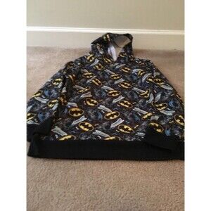 Batman Boys Graphic Print Sweat Hoodie Size Large 10/12 Multi-Color